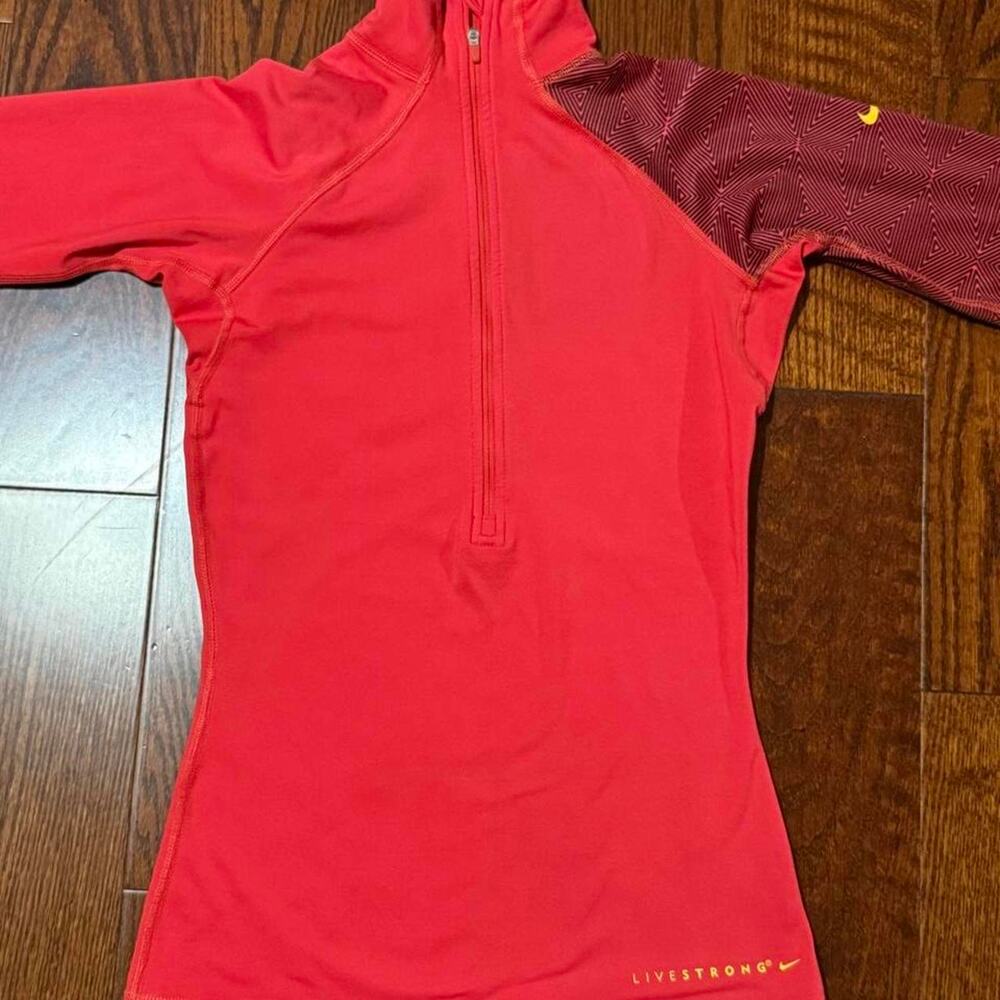 Nike pro orange quarter zip